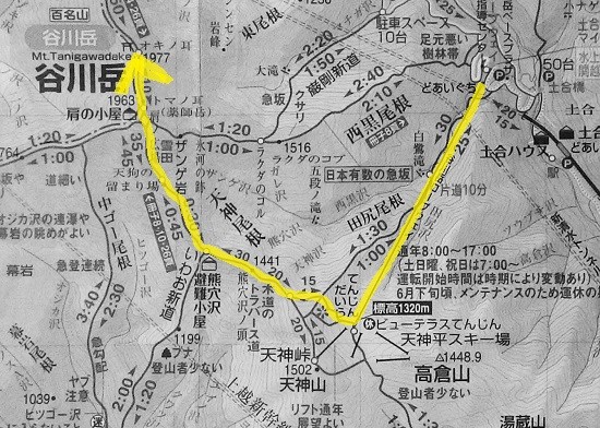 谷川岳地図